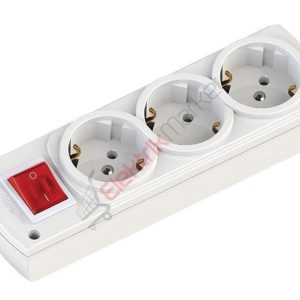 Mutlusan Üçlü Topraklı Grup Priz (Klemensli Anahtarlı) Olimpia - Mutlusan 001 171 320001 00 00