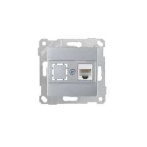 Mutlusan Mek+Tuş Data Prizi 1*Rj45 Cat5e Rita Metalik İnox- 2200 136 0182 (Çerçeve Hariç)