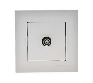 Mutlusan Mek+Tuş Tv Prizi F Dişi Rita Natural -Beyaz 2200 172 0101