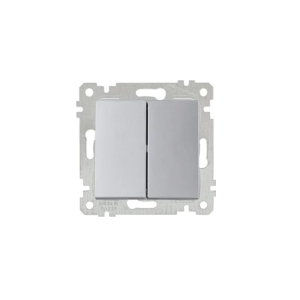 Mutlusan Mek+Tuş Komütatör Rita Metalik İnox- 2200 402 0282