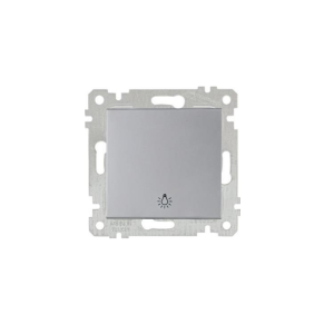 Mutlusan Mek+Tuş Çağırma Rita Metalik İnox- 2200 407 0282 (Çerçeve Hariç)