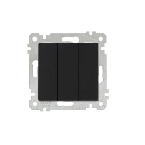 Mutlusan Mek+Tuş Üçlü Anahtar Metalik Siyah- 2200 409 0284