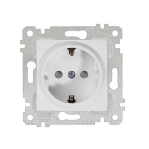 Mutlusan Mek+Tuş Topraklı Priz Çocuk Korumalı Rita Natural - Beyaz 2200 605 0201