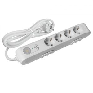 Viko Multi-Let Dörtlü Şok ve Akım Korumalı Topraklı Kablolu Çocuk Korumalı Grup Priz - 1.5 Metre 90 11 76 30