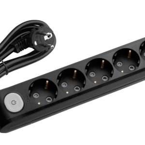 Viko Multi-let Anahtarlı Altılı Priz Topraklı Kablolu Ç.K  - 5  Metre Siyah 90137605