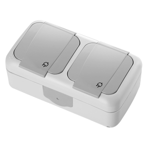 Viko Palmiye Yatay İkili Topraklı Priz + Topraklı Priz