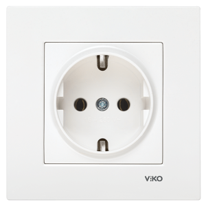 Viko Karre Topraklı Priz - Beyaz (Çerçeve Hariç) 90967008