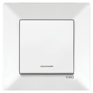 Viko Meridian Işıklı Anahtar (Çerçeve Hariç) - Beyaz