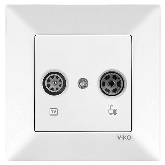 Viko Meridian TV-Radyo Prizi Sonlu (Çerçeve Hariç) - Beyaz