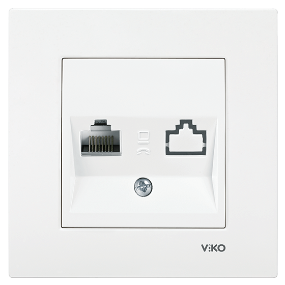 Viko Karre Tekli Data Prizi - Beyaz (RJ45 CAT6) (Çerçeve Hariç) 90967078
