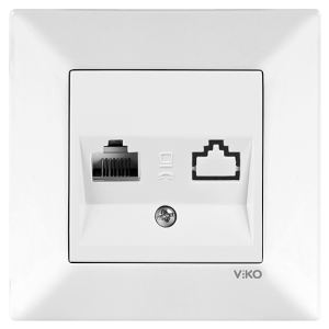 Viko Meridian Tekli Data Prizi (RJ45 CAT5E) (Çerçeve Hariç) - Beyaz