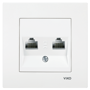 Viko Karre İkili Data Prizi - Beyaz (RJ45 CAT5E) (Çerçeve Hariç) 90967034