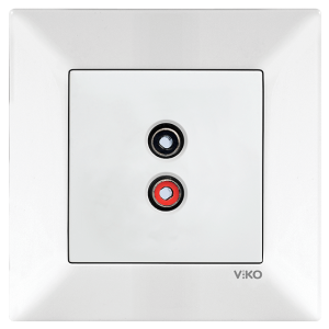 Viko Meridian Müzik Yayın (Hoparlör) Prizi (Çerçeve Hariç) - Beyaz