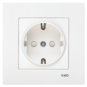 Toptan Viko Karre Çocuk Korumalı Topraklı Priz - Beyaz (Çerçeve Hariç) 90967042