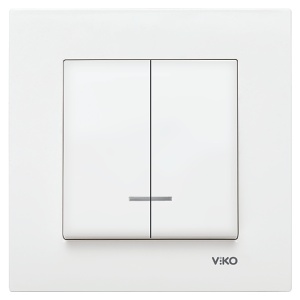 Viko Karre Işıklı Komütator - Beyaz (Çerçeve Hariç) 90967050
