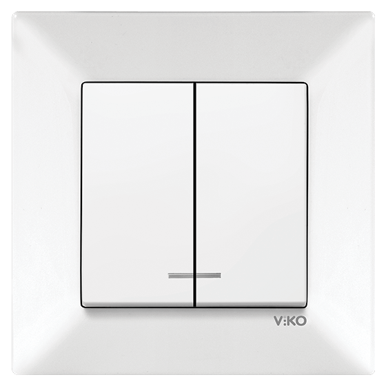 Viko Meridian Işıklı Komütator (Çerçeve Hariç) - Beyaz