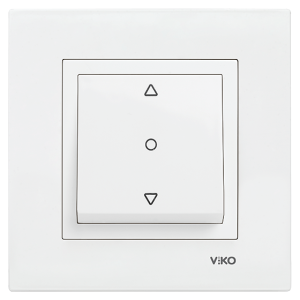 Viko Karre Tek Düğmeli Jaluzi Kumanda Anahtarı - Beyaz (Çerçeve Hariç) 90967072