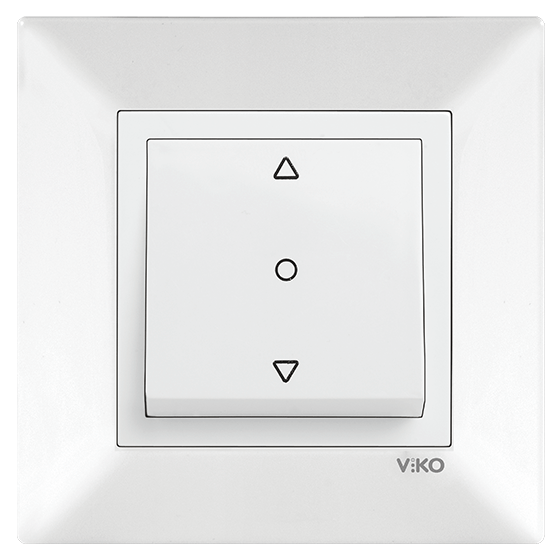 Viko Meridian Tek Düğmeli Jaluzi Kumanda Anahtarı (Çerçeve Hariç) - Beyaz