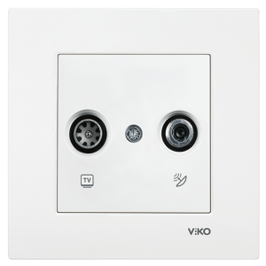 Viko Karre Uydu Prizi (TV-SAT) - Beyaz (Çerçeve Hariç) 90967085