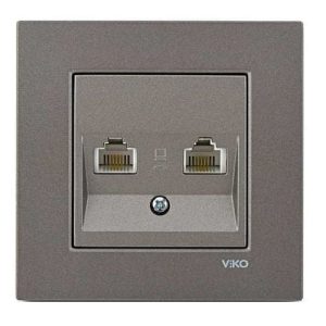 Viko Artline Novella Data-Numeris Telefon Prizi (RJ45-CAT5E-RJ11) ( Çerçeve Hariç )