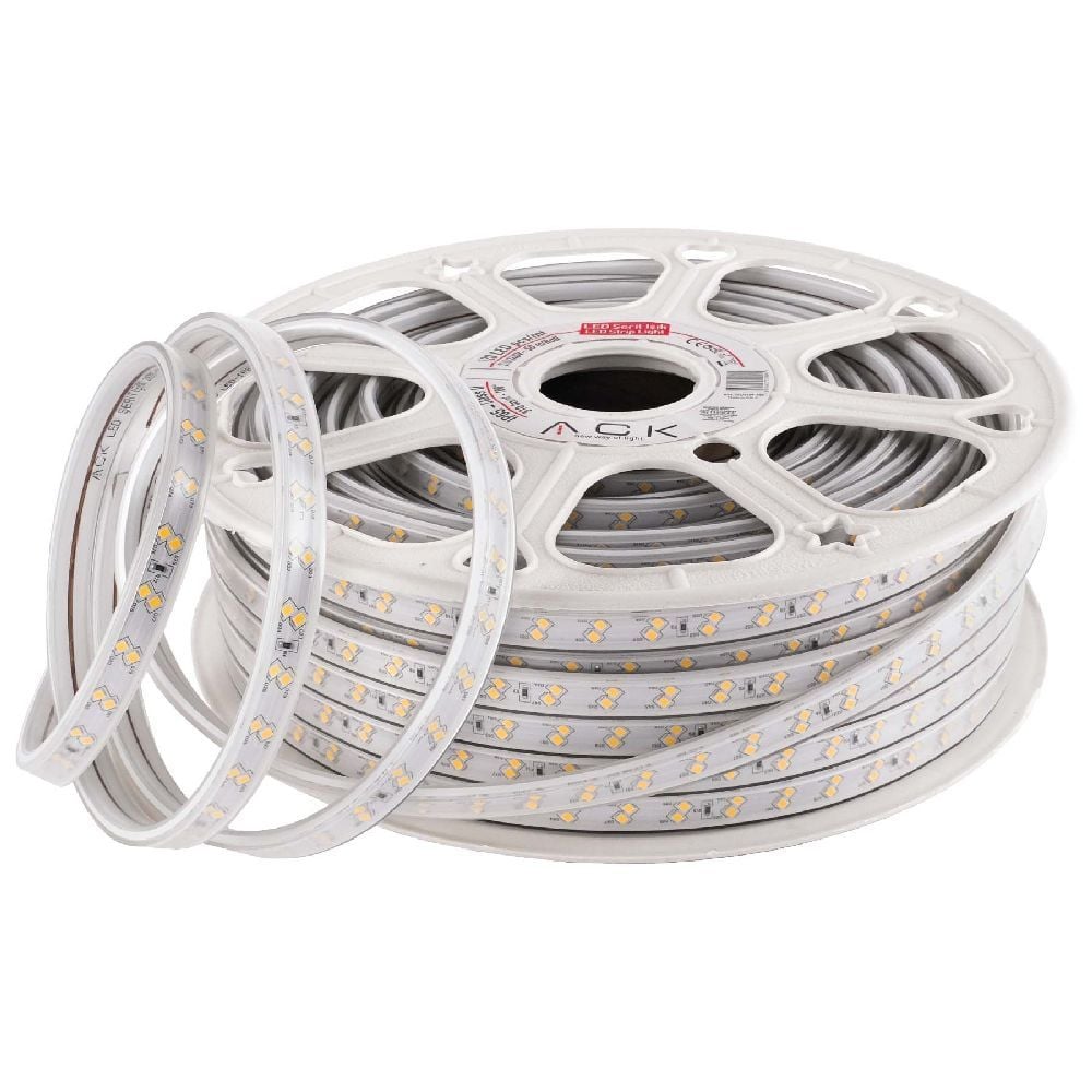 Ack 2835-120Led/1M-8.5W, 220V, 3000K, 2900Lm, Ip54, Led Serit 14Mmx6Mm