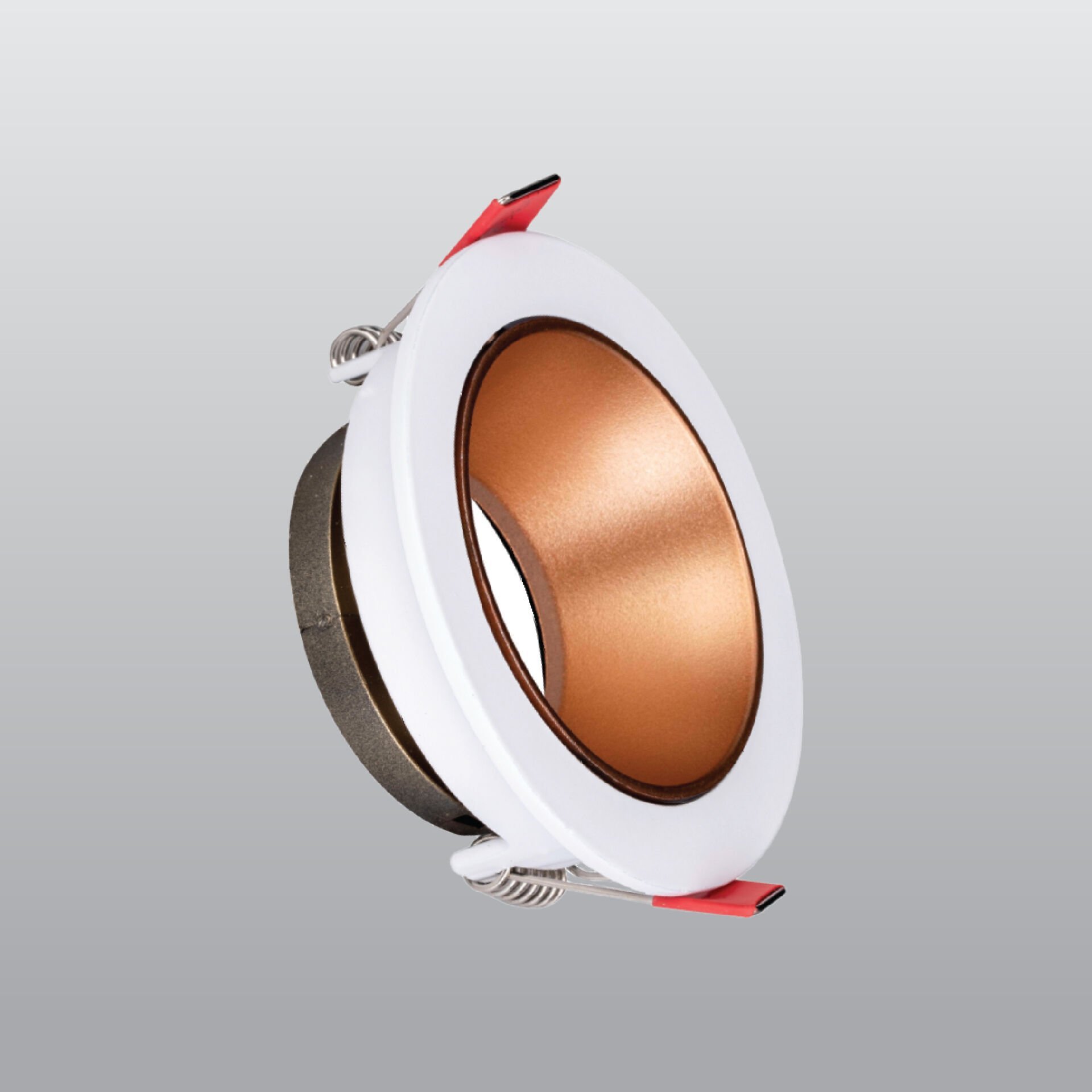 ACK Beyaz Yuvarlak Çerçeve / Sandy Rose Gold Reflektör Sıva Altı Spotlıght AH03-07220