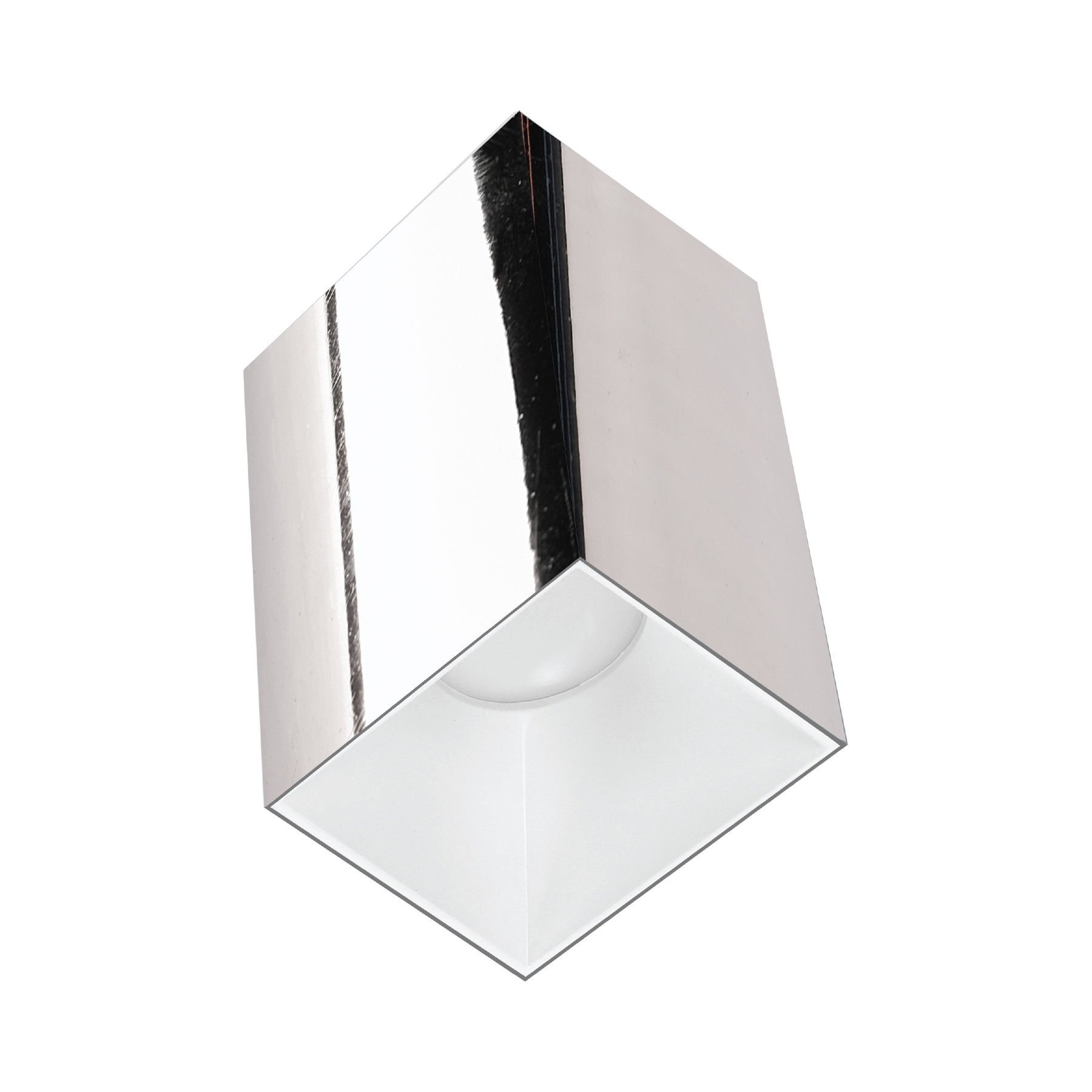 ACK Sıvaüstü Dekoratif Armatür 74X110Mm Beyaz Reflektör Krom Kasa AH12-07505