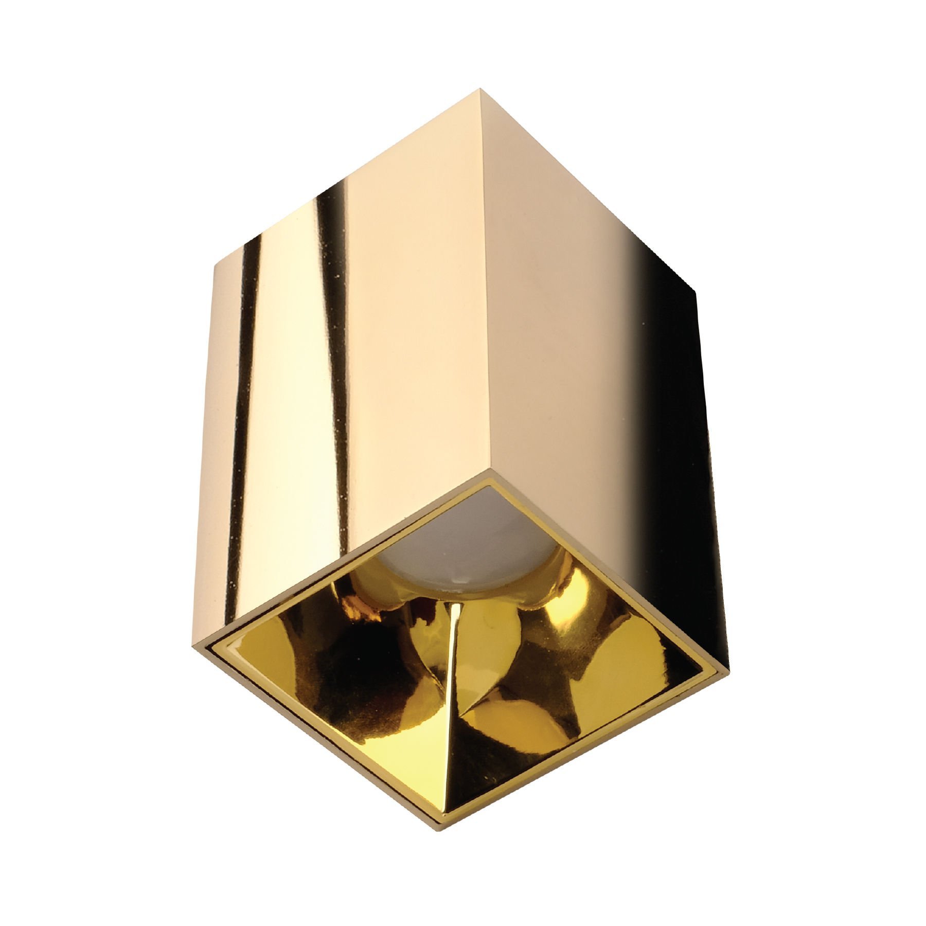 ACK Sıvaüstü Dekoratif Armatür 74X110Mm Beyaz Reflektör Altın Kasa AH12-07506