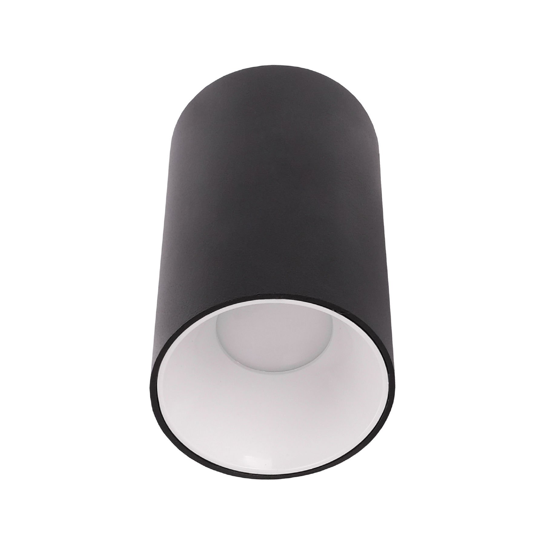 ACK Sıvaüstü Dekoratif Armatür Ø80Mmx110Mm Beyaz Reflektör Siyah Kasa AH12-08501