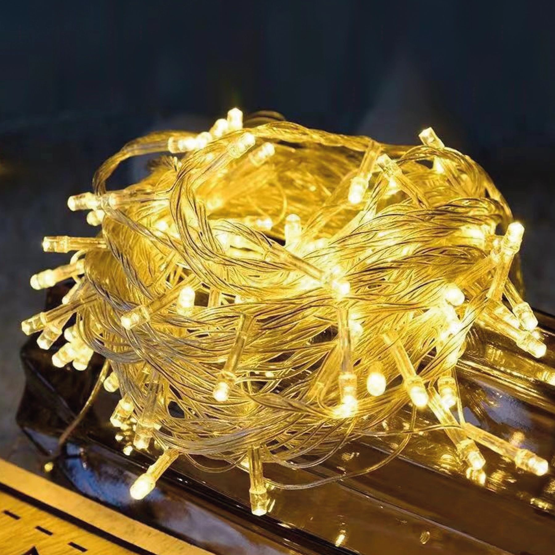 ACK 10Mt 100Led 6500K 220V Lüks Serı Eklenebılır Led Yesıl Kablo AS90-01003