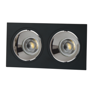 Cata 2'li Jaguar Siyah - Platin Dekoratif Spot CT-5054 (Ampül ve Duy Hariç)