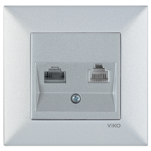 Viko Artline Trenda Data-Numeris Telefon Prizi (RJ45-CAT5E-RJ11) (Çerçeve Hariç)