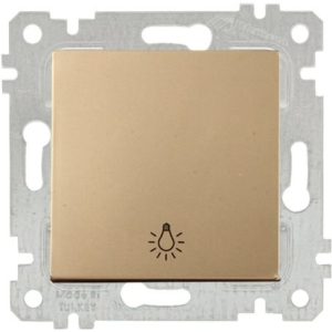 Mutlusan Mek+Tuş Çağırma Rita Metalik Altın 2200 407 0280 (Çerçeve Hariç)