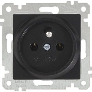 Mutlusan Mek+Tuş UPS Prizi Rita Metalik Siyah- 2200 615 0284 (Çerçeve Hariç)