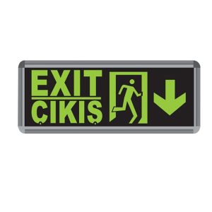 Forlife Exit Çıkış Koşan Adam Aşağı Ok Led Armatür FL-9002