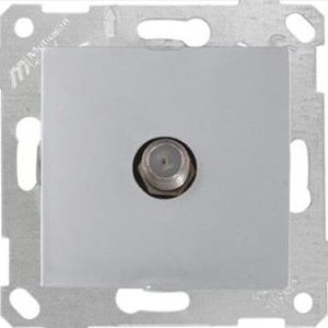 Mutlusan Mek+Tuş Tv Prizi F Dişi Rita Metalik İnox 2200 172 0182