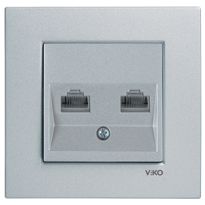 Viko Artline Novella Data-Numeris Telefon Prizi (RJ45-CAT6-RJ11) (Çerçeve Hariç)