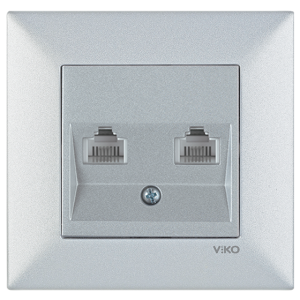 Viko Artline Trenda İkili Numeris Telefon Prizi (2 x Cat3 ) (Çerçeve Hariç)