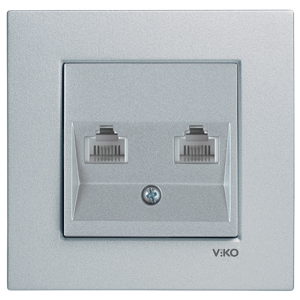 Viko Artline Novella İkili Numeris Telefon Prizi (2 x Cat3) (Çerçeve Hariç)