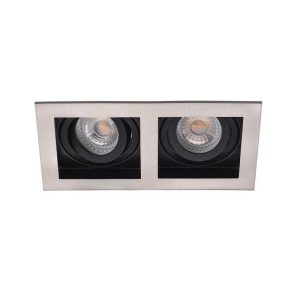 Jupiter Saten Nikel - Siyah 2'li Hareketli Spot JH640 SN