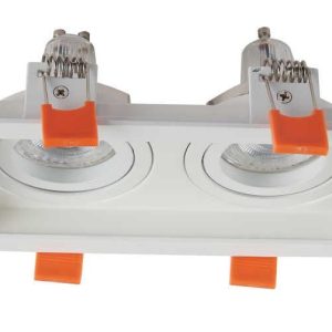 Jupiter  Beyaz 2li Haraketli Boş Spot GU10 Duy JH840 B