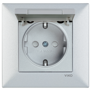 Viko Artline Trenda Kapaklı Çocuk Korumalı Topraklı Priz (Çerçeve Hariç)