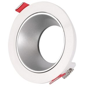 Global K2  Kda836 Plastik Yuvarlak Spot Beyaz*Krom