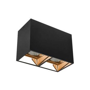 Jupiter 2x10W 3000K Gün Işığı Siyah&Altın 2'li Led Tavan Armatürü LC606