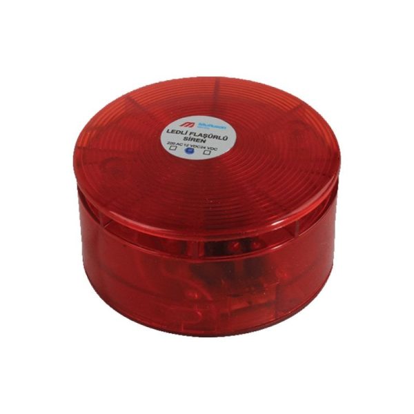 Mutlusan Ledli Flaşörlü Elektronik Siren 220V (75Db) - 102 111 000220