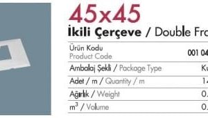 Mutlusan 100x37/50 İçin 45x45 P.M.Seti (İkili) Yeni-  001 047 070002 00 00