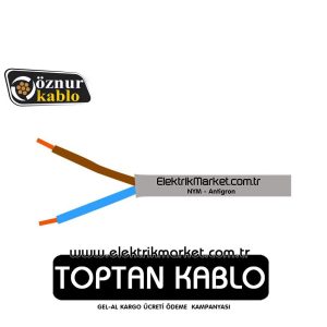 Öznur Kablo 2x1,5 mm NYM (Antigron)