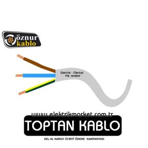 Öznur Kablo 3x2,5 mm TTR SİYAH - NYMHY