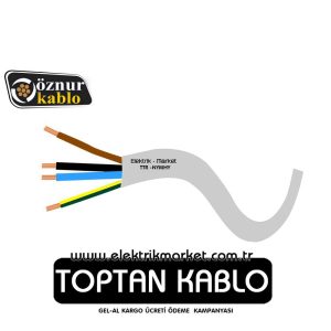 Öznur Kablo 4x2,5 mm Siyah TTR -NYMHY