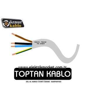 Öznur Kablo 4x6 mm Beyaz TTR-NYMHY